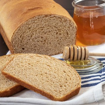 Easy white whole wheat sandwich bread is soft, and has a lighter flavor than traditional whole wheat.