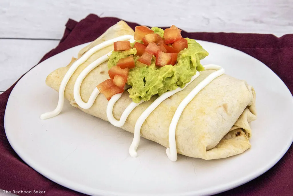 Cheesy Chicken Air Fryer Chimichangas