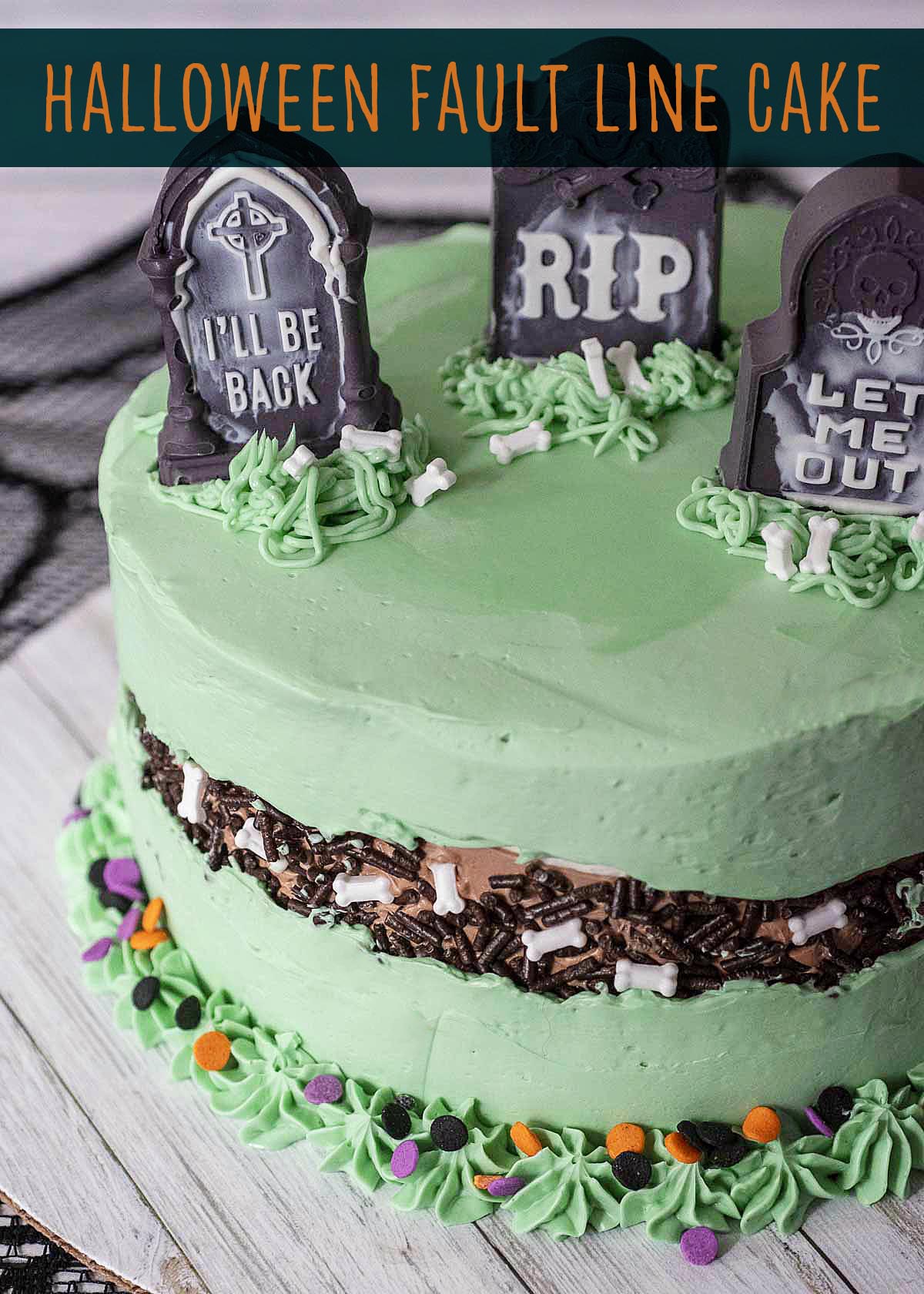 Deliciously Decadent Halloween Fault Line Cakes