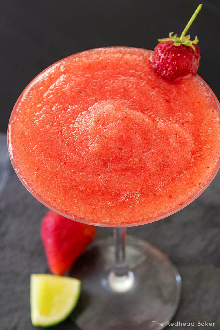 Frozen Strawberry Daiquiris Recipe by The Redhead Baker