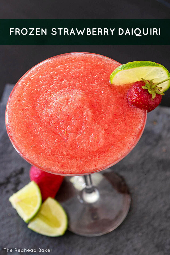 Frozen Strawberry Daiquiris Recipe by The Redhead Baker